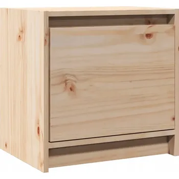 Noční stolek Noční stolek z masivního borovicového dřeva, 40 x 30,5 x 40 cm, neošetřený