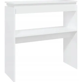 Konferenční stolek Konzolový stolek z dřevěného kompozitu, bílý, 80 x 30 x 80 cm
