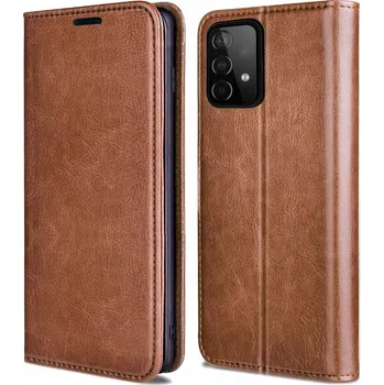 Pouzdro na mobilní telefon Flipové pouzdro SKINCASE pro Samsung Galaxy A53 5G hnědé