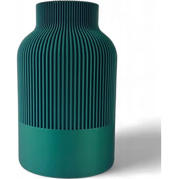 Váza Robustní nerozbitná váza na květiny 17,5 cm Lahvově zeleň Váza boho