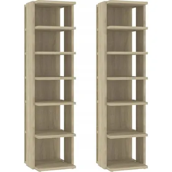 Botník Botník se 6 policemi, dub sonoma, 27,5 x 27 x 102 cm