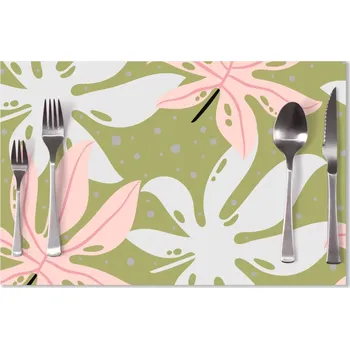 prostírání Sablio Prostírání Bílé a růžové listy: 40x30cm
