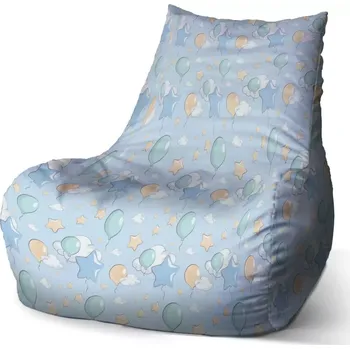 Sedací pytel Sablio Sedací vak Bean Balónky a hvězdy - 100 x 90 x 45 cm