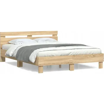 Postel Jednolůžková dřevěná postel G02V 140x200 dub sonoma