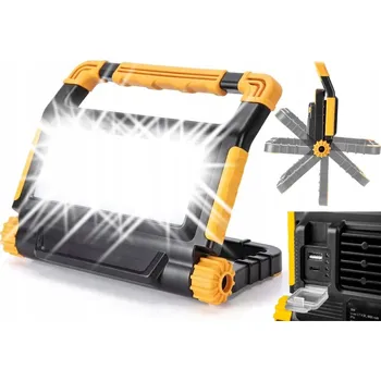 PRACOVNÍ STAVEBNÍ LAMPA PŘENOSNÁ LED HALOGEN 50W POWERBANK 5000mAh IP65