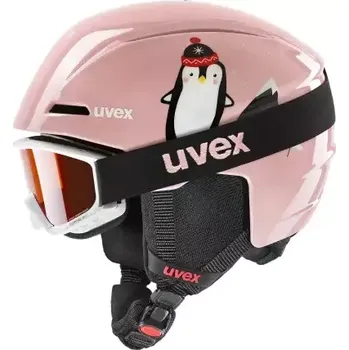 Uvex Viti set lyžařská helma a brýle pink penguin 46-50 cm