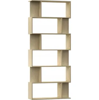 Knihovna Knihovna Regál s 18 Přihrádkami Dub Sonoma 80x24x192 cm