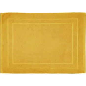 Koupelnová předložka Bavlněná koupelnová předložka savá žlutá 50x70 cm
