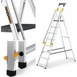 Žebřík DRABEST 8-stupňový 150 kg 3,60 m s madly