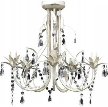 Královský pěti-ramenný lustr, antická bílá, 46 x 42,5 cm