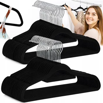 Věšák Šatní ramínko věšák Karwil černý