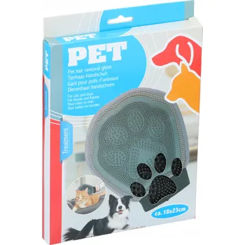 Obraz PET Treatment RĘKAWICA kartáč NA ČESÁNÍ ZVÍŘAT PSA KOČKY 18x23 cm