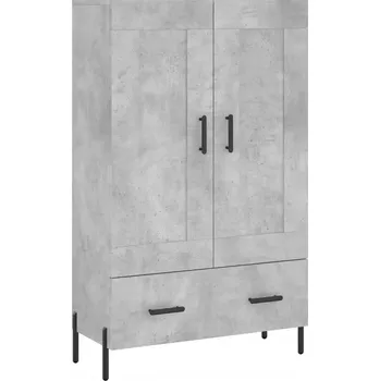 Komoda Vysoká Skříňka Stylová Betonová Šedá 69,5x31x115 cm