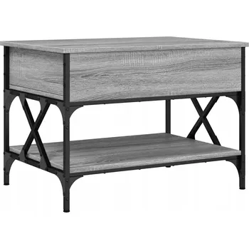 Konferenční stolek Konferenční stolek se zvedací deskou, šedý dub sonoma, 70x50x50 cm