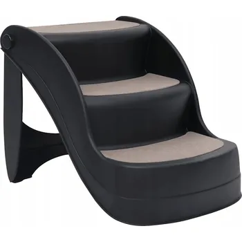 Schůdek Skládací schůdky pro psy, protiskluzové, černé, 38x50x38 cm, PP a plst
