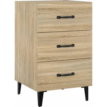 Noční stolek Noční stolek se 3 zásuvkami, dub sonoma, 40x40x66 cm