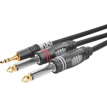 Audio kabel Kabel jack 3,5 mm - jack 6,3 mm Sommer Cable SOMHBA3S620600 6 m (Propojovací kabel, 3,5mm na 6,3mm, délka 6 m)