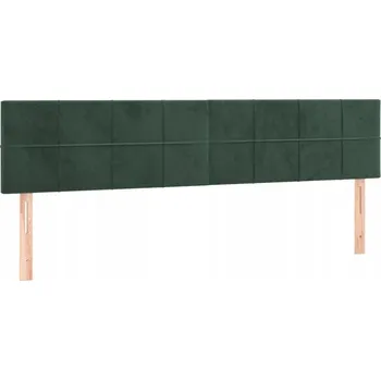 Čelo postele sametové nastavitelné tmavě zelené 160x5x78/88 cm