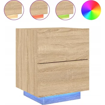 Noční stolek Noční stolek se 2 zásuvkami , dub sonoma, 45x40x55 cm