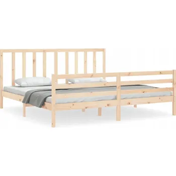 Postel Dřevěná borovicová postel 205,5 x 205,5 x 100 cm, neošetřená