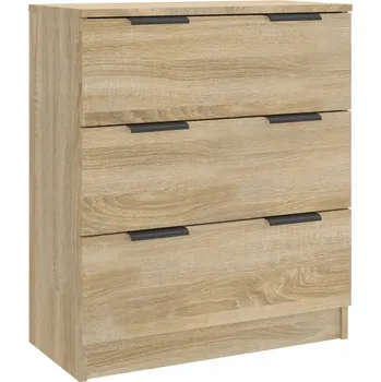 Komoda Komoda se 3 zásuvkami, dub sonoma, 60 x 30 x 70 cm