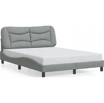 Postel Čalouněná dvoulůžková postel Lotivo 140x200 šedá