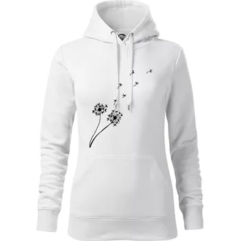 Dámská mikina Pampeliška - Mikina dámská Cape s kapucí - XL ( Bílá )