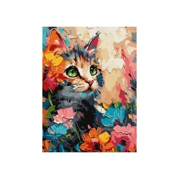 Sada na malování podle čísel 30x40cm KHO6598 Nadýchaná kočka AP0094 univerzální