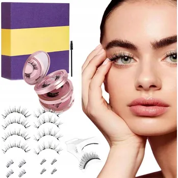 Péče o řasy a obočí 8 párů magnetické řasy s vícenásobným použitím řas (příroda) s klipem