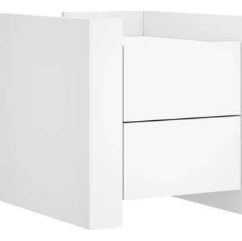 Noční stolek Noční stolek z dřevotřísky, bílý, 45x50x50 cm