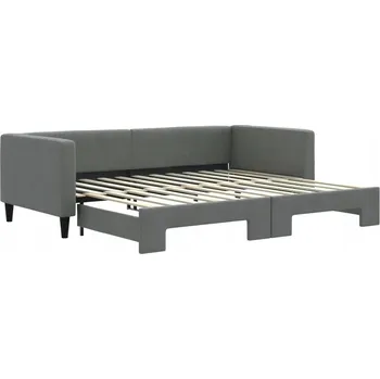 Pohovka Rozkládací lenoška/pohovka tmavě šedá 223 x 100 x 68 cm