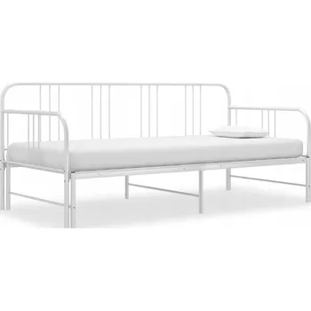 Postel Manželská postel kovová G02V 90x200 bílá