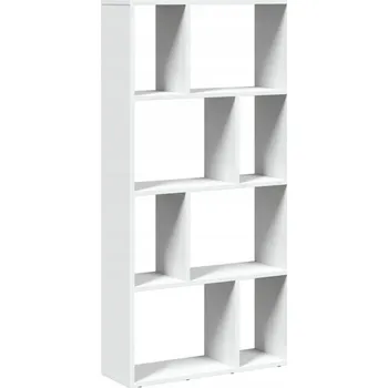 regál Geometrický regál s přihrádkami, bílý, 60x20x120 cm