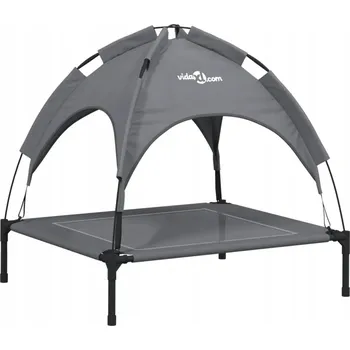 Pelíšek pro psa Pelíšek pro psa s baldachýnem, antracitový, 71x64x70 cm, tkanina Oxford