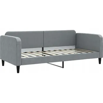 Postel Denní postel 2 v 1 s funkcí pohovky, světle šedá, 223x100x75 cm