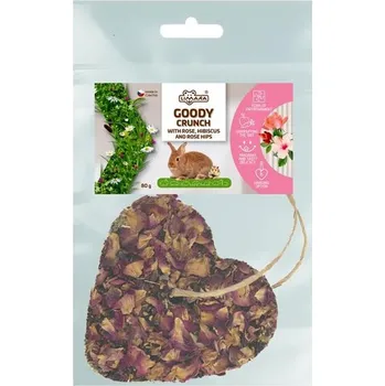 Krmivo pro hlodavce Limara Goody Crunch srdce bezobilné - růže, šípek 80g