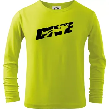 Dětská móda Dive potápěč - Triko dětské Long Sleeve - 134 cm/8 let ( Limetková )