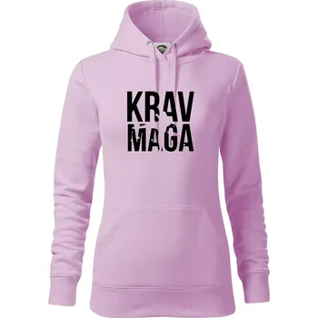 Dámská mikina Nápis Krav Maga - Mikina dámská Cape s kapucí - 2XL ( Orchid )