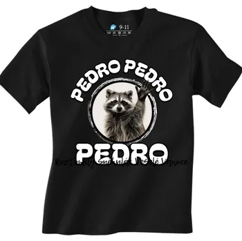Chlapecké tričko Dětské tričko Legendární Mýval Pedro Pedro Pedro (Velikost: 7-8, Barva: Černá)