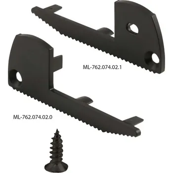 LED osvětlení Nášlapný hliníkový profil 59x22 mm, černá barva, čirý difuzor 2m *ML-761.088.02.2