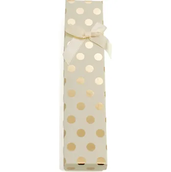 Dárková krabička Krémová dárková krabička se zlatými puntíky KP6-20 Beneto Exclusive