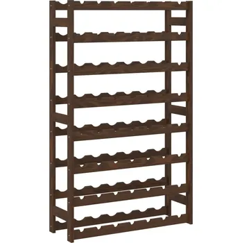 Stojan na víno Stojan na víno z masivního borovicového dřeva, 72x25x118 cm, hnědý, na 56 lahví