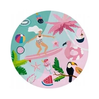 Talíř Papírové talířky "Summer - Lets Party, Surfing", Godan, 18 cm, 6 ks