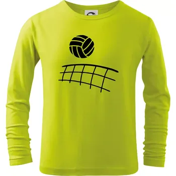 Dětská móda Volejbalová síť - Triko dětské Long Sleeve - 122 cm/6 let ( Limetková )