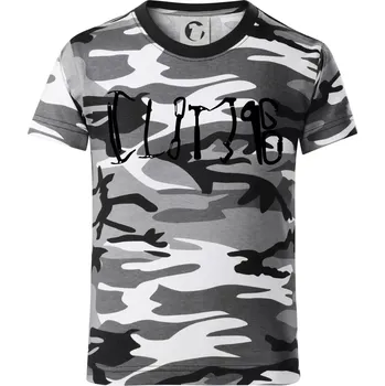 Chlapecké oblečení Climb equipment - Dětské maskáčové triko - 134 cm/8 let ( Šedý maskáč )