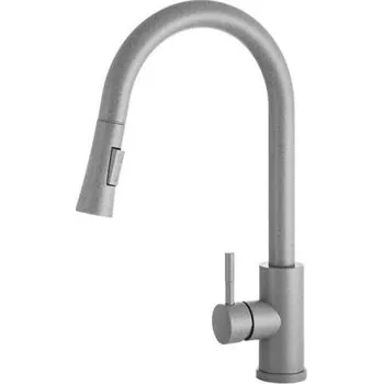 Vodovodní baterie Kuchyňská baterie se sprchou TARU SLIM šedá