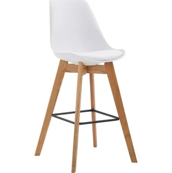 Barová židle Barová židle Metz plast přírodní, bílá