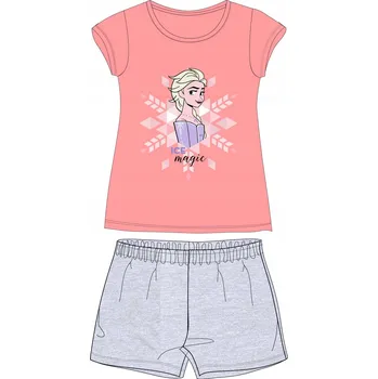 Dívčí pyžamo Dívčí pyžamo Ledové Království Elsa s krátkým rukávem, velikost 116