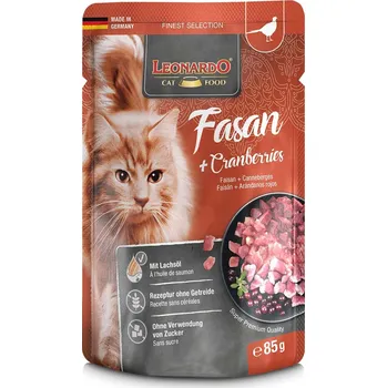 Krmivo pro kočku Leonardo bažant a brusinky 32 × 85 g