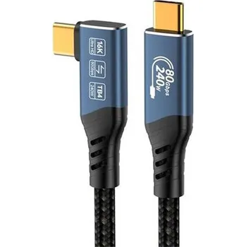 Počítač PremiumCord USB4™ Version2.0 80Gbps 16K@60Hz 240W Thunderbolt 3 a 4 kabel zahnutý 1,5m